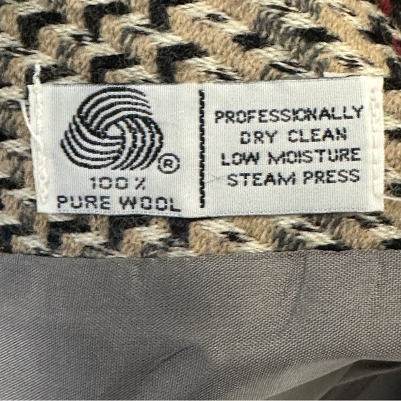 Gorgeous! Vintage Junior House 100% wool houndstooth blazer, academia - Picture 10 of 13